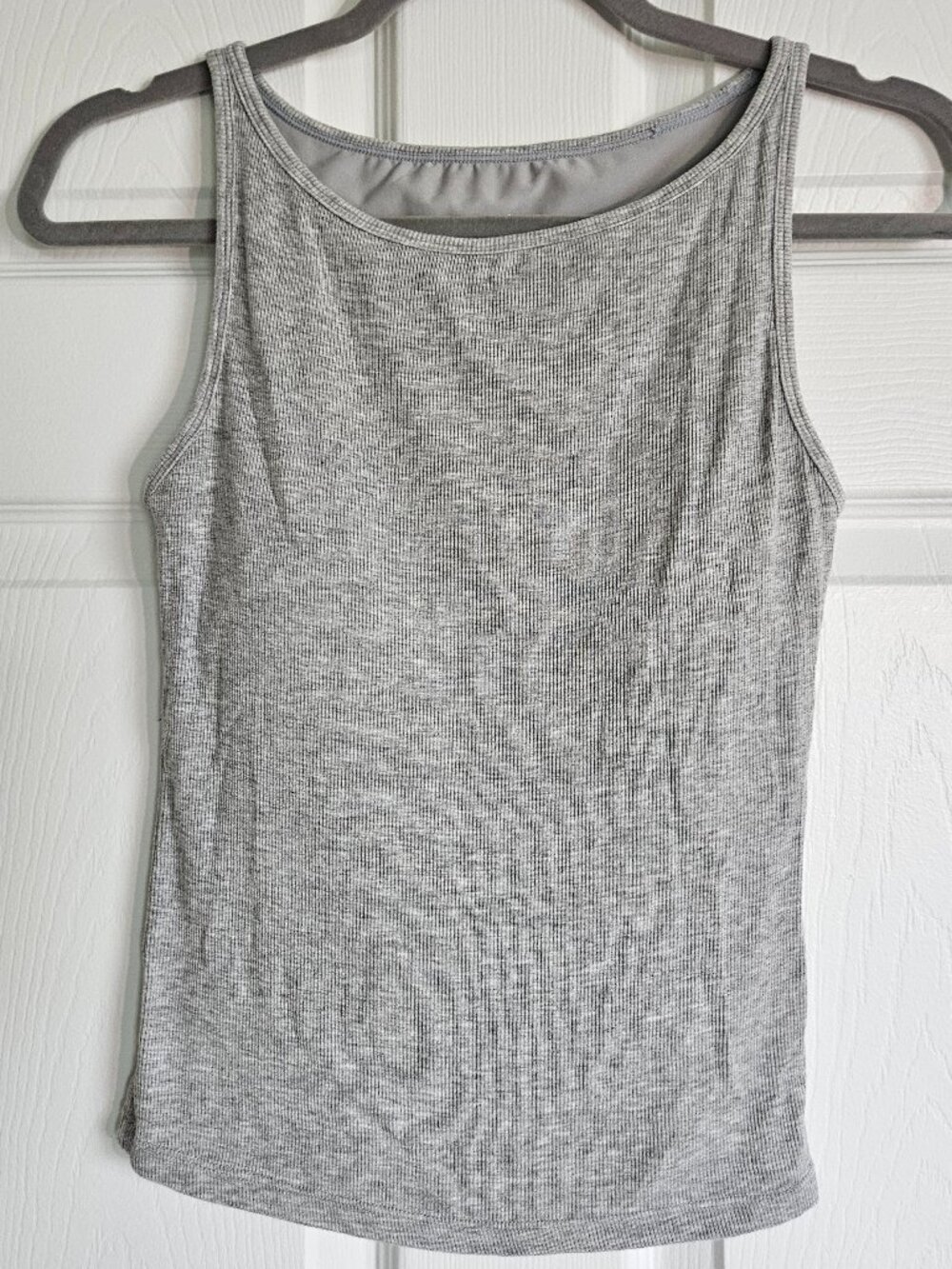 Klassy Network - Ribbed Dainty Boat Neck Brami Tank - Small